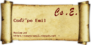 Csépe Emil névjegykártya